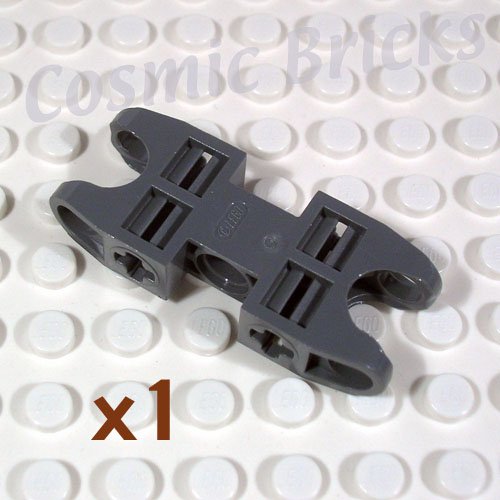 LEGO Dark Bluish Gray Technic Axle Pin Connector 2x5 Two Ball Joint Sockets 4217826 47296 (single,N)