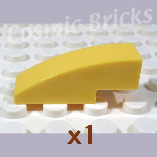 LEGO Yellow Slope Curved 3x1 No Studs 4247771 50950 (single,N)