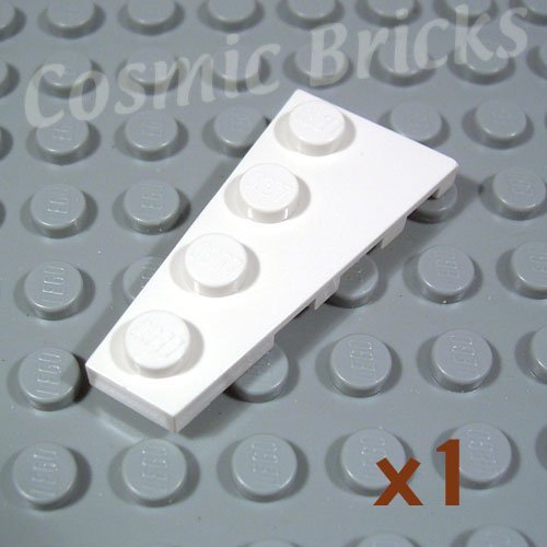 LEGO White Wedge Plate 4x2 Left 4161326 41770 (single,N)