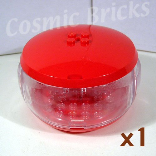 LEGO Red Container X-Pod Trans-Clear Barrel 47674 (single,N)
