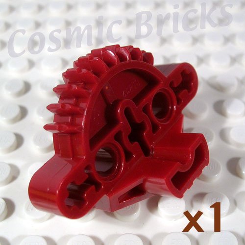 LEGO Dark Red Bionicle Matoran Torso Gear 9 Tooth 3 Axle Holes 2 Pin Holes 4227870 44810 (single,N)