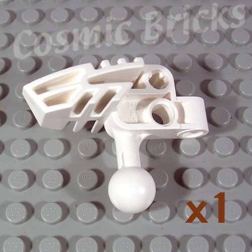 LEGO White Bionicle Head Connector Block Vahki 4528081 47332 (single,N)