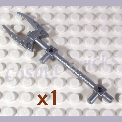 LEGO Flat Silver Minifig Weapon Bionicle Mini Staff Vakama 4275511 51645 (single,N)