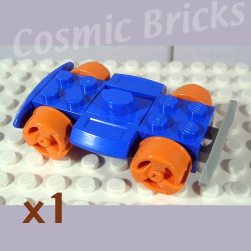 LEGO Blue Vehicle Base 4x6 Racer Base Wheels and Bumpers (single,N)