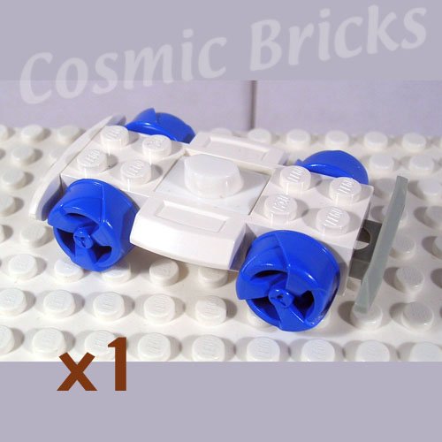 LEGO White Vehicle Base 4x6 Racer Base Wheels and Bumpers (single,N)