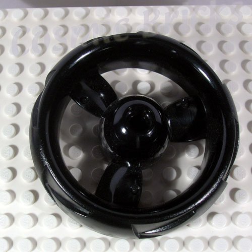 LEGO Black Wheel 68mm ZNAP Propeller 9x2 (single,N)