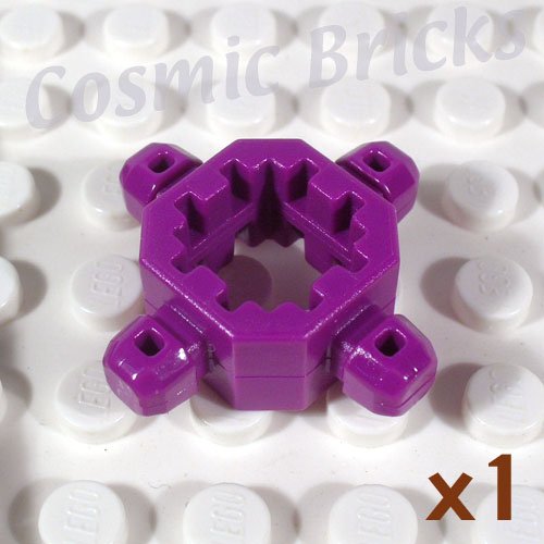 LEGO Purple ZNAP Connector 3x3 4 way Beam (single,N)