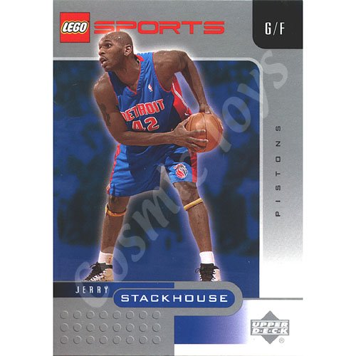 LEGO Upper Deck Jerry Stackhouse Detroit Pistons Chrome Trading Card