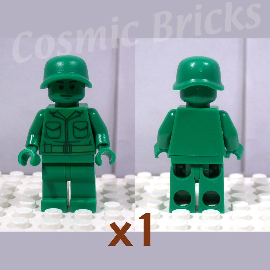 Lego Green Army Man Plain Singlen