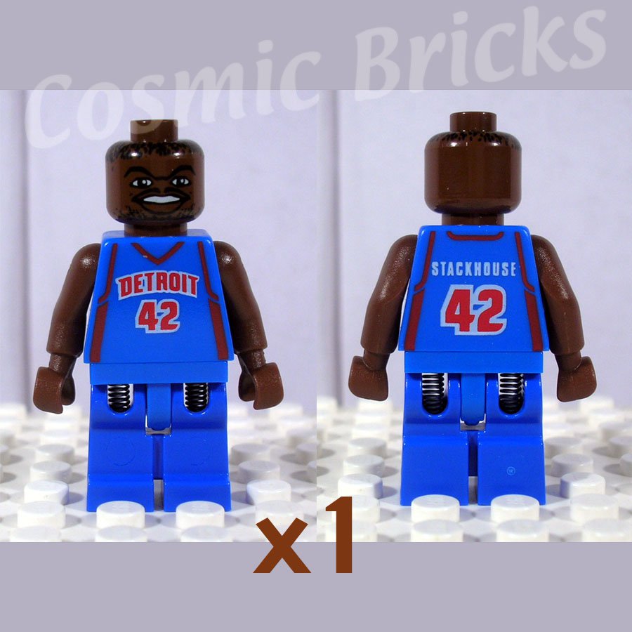 LEGO NBA Jerry Stackhouse Detroit Pistons #42 minifigure (single,N)