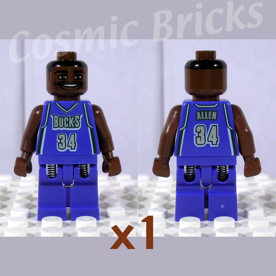 LEGO NBA Ray Allen Milwaukee Bucks #34 minifigure (single,N)