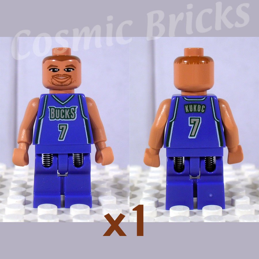 LEGO NBA Toni Kukoc Milwaukee Bucks #7 minifigure (single,N)