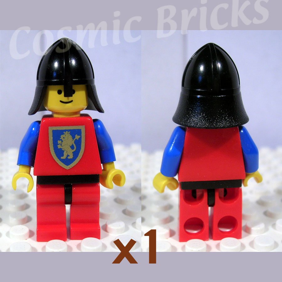 LEGO Castle Crusader Lion Red Legs Black Hips Black Neck-Protector (single,U)