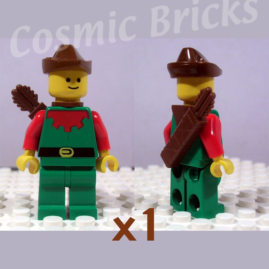 LEGO Forestman Red Brown Hat Yellow Feather Quiver (single,U)