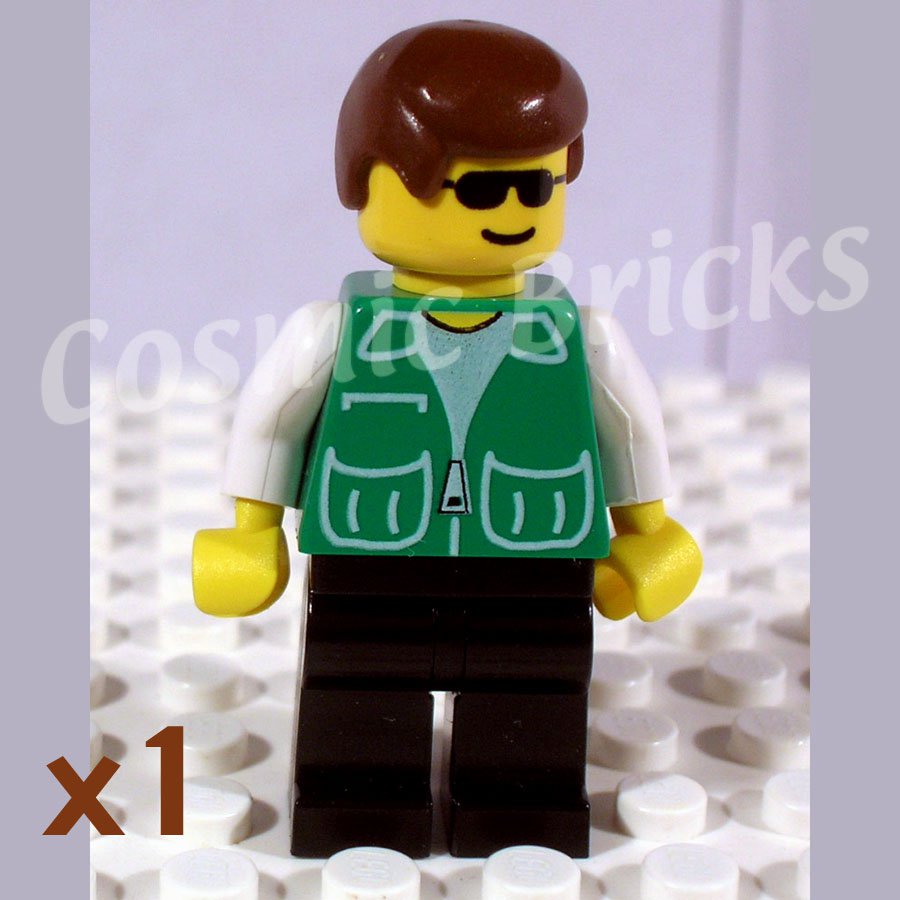 LEGO minifig Jacket Dark Green with 2 Large Pockets (single,U)