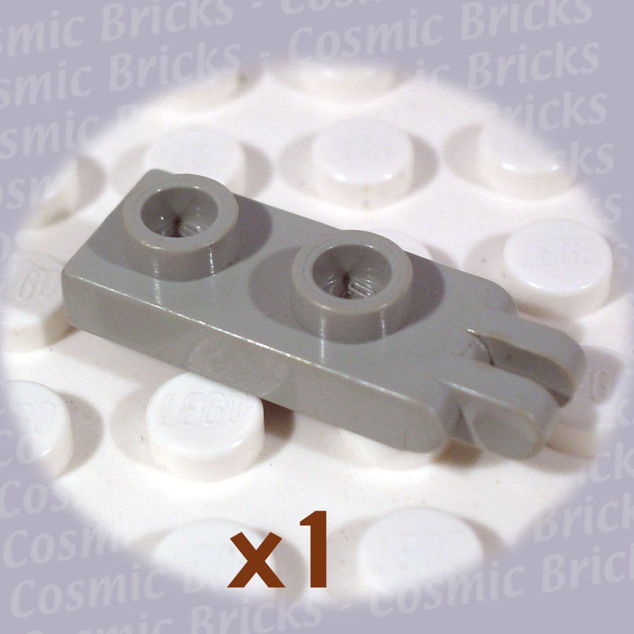 LEGO Light Gray Hinge Plate 1x2 2 Fingers 4276 (single,U)