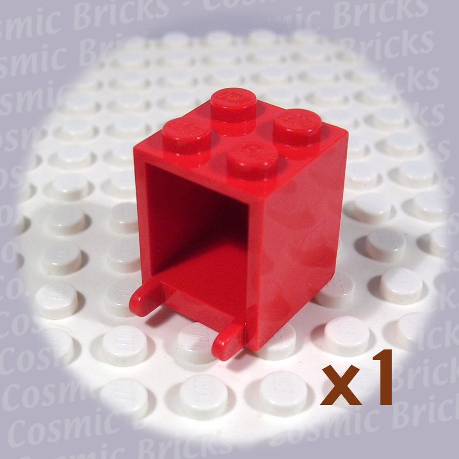 LEGO Red Container Box 2x2x2 Solid Studs 434521 4345 (single,U)