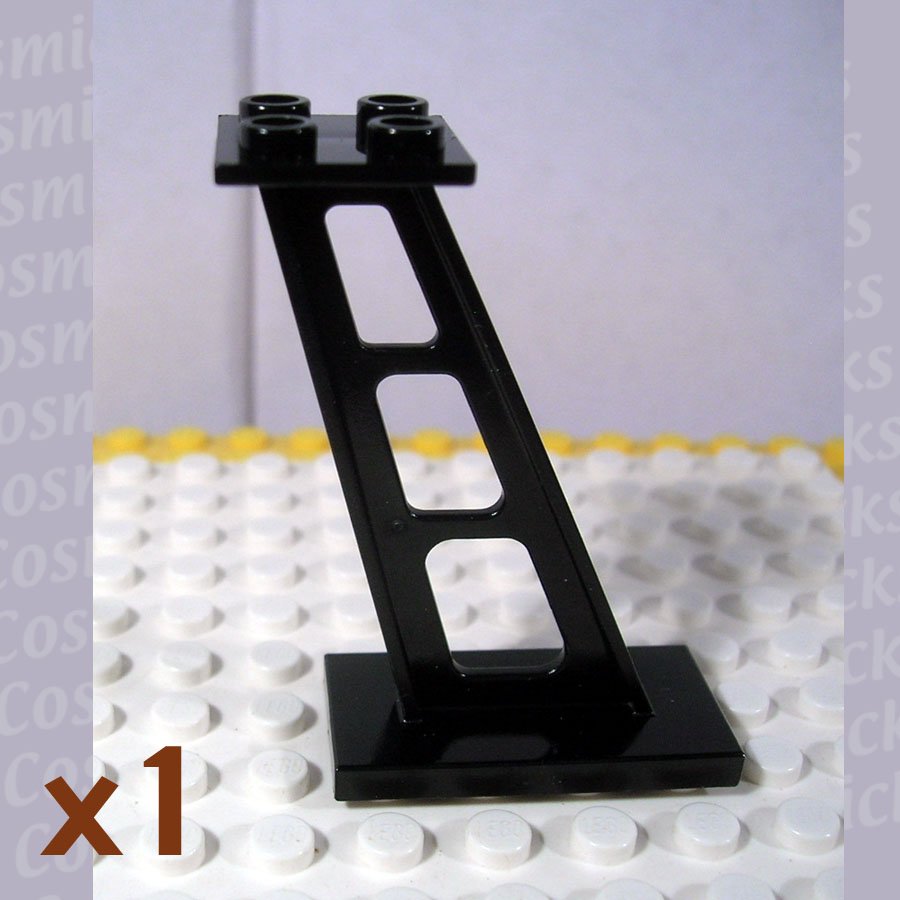 LEGO Black Support 2x4x5 Stanchion Inclined 447626 4476 (single,U)