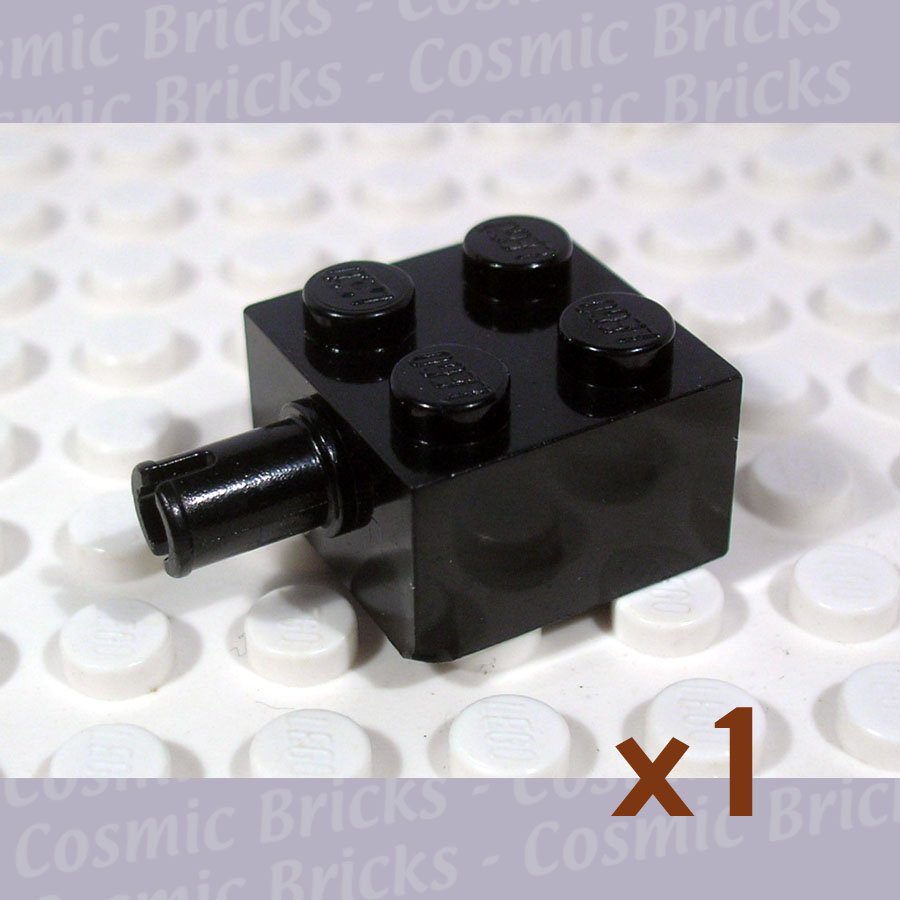 LEGO Black Brick Modified 2x2 Pin No Axle Hole 473026 4730 (single,U)