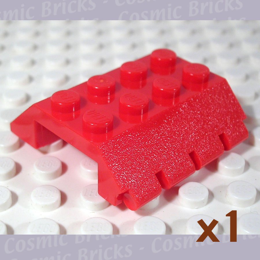 LEGO Bright Red Slope 45 4x4 Double Hinge 4857 (single,N)