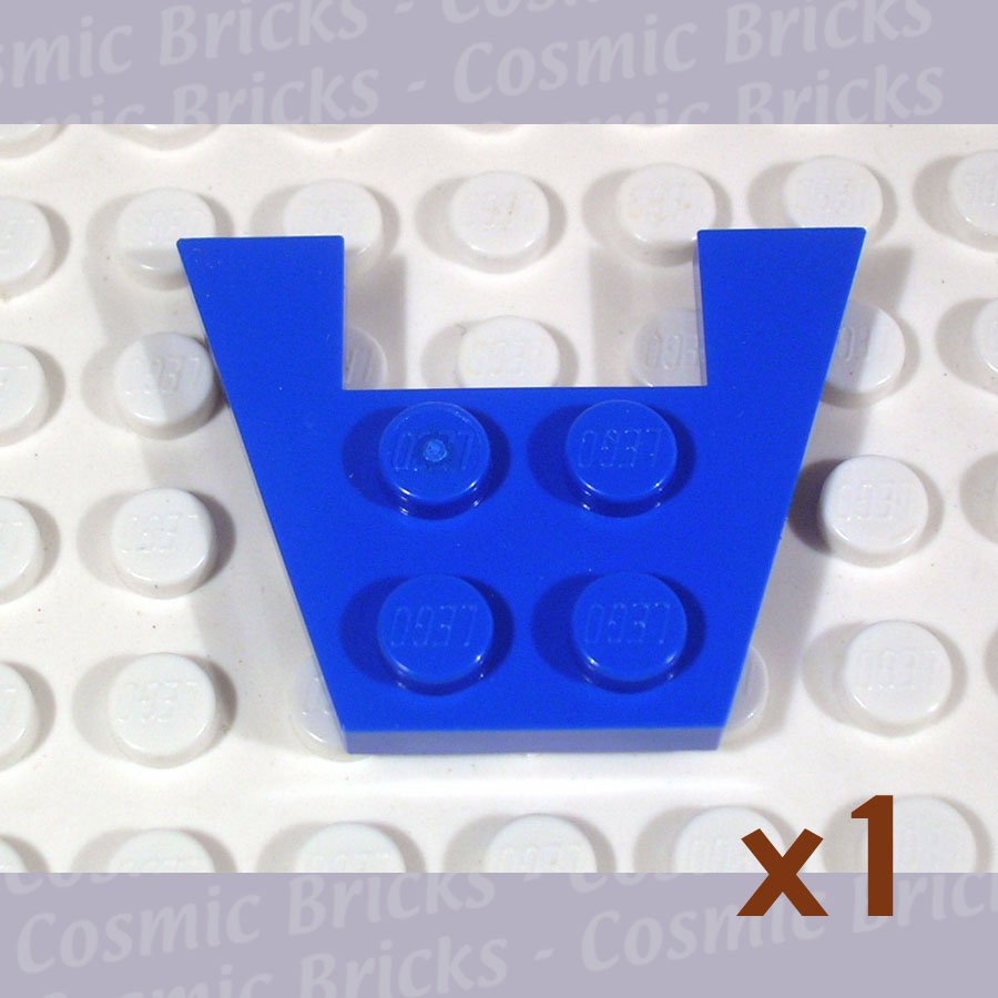 LEGO Blue Wedge Plate 3x4 without Stud Notches 485923 4859 (single,N)