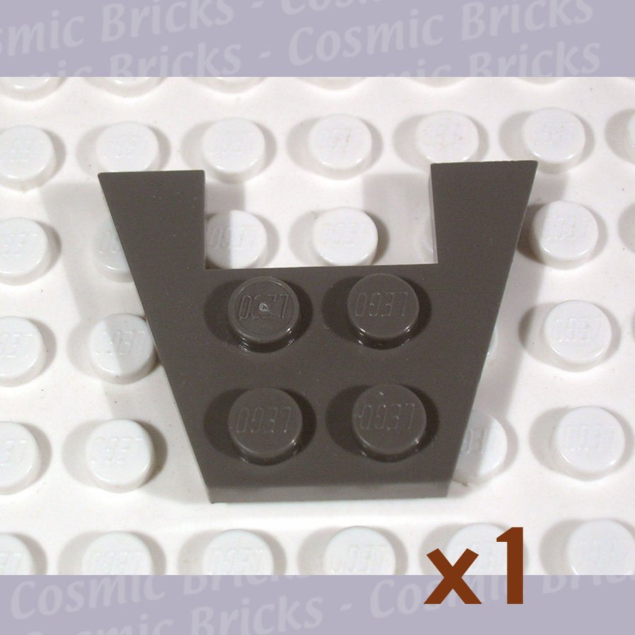 LEGO Dark Gray Wedge Plate 3x4 without Stud Notches 485927 4859 (single,N)