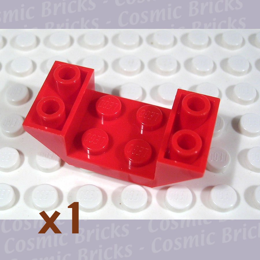 LEGO Red Slope Inverted 45 4x2 Double 487121 4871 (single,N)