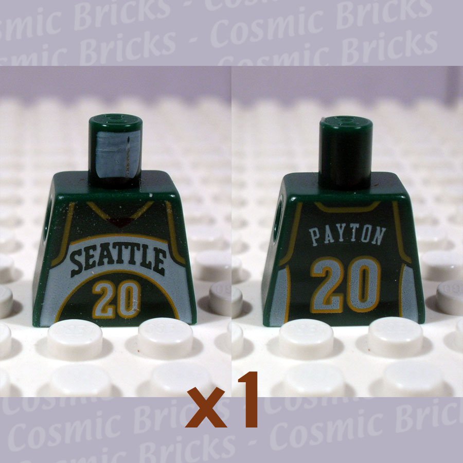 LEGO Earth Green Torso NBA Seattle SuperSonics #20 (single,N)