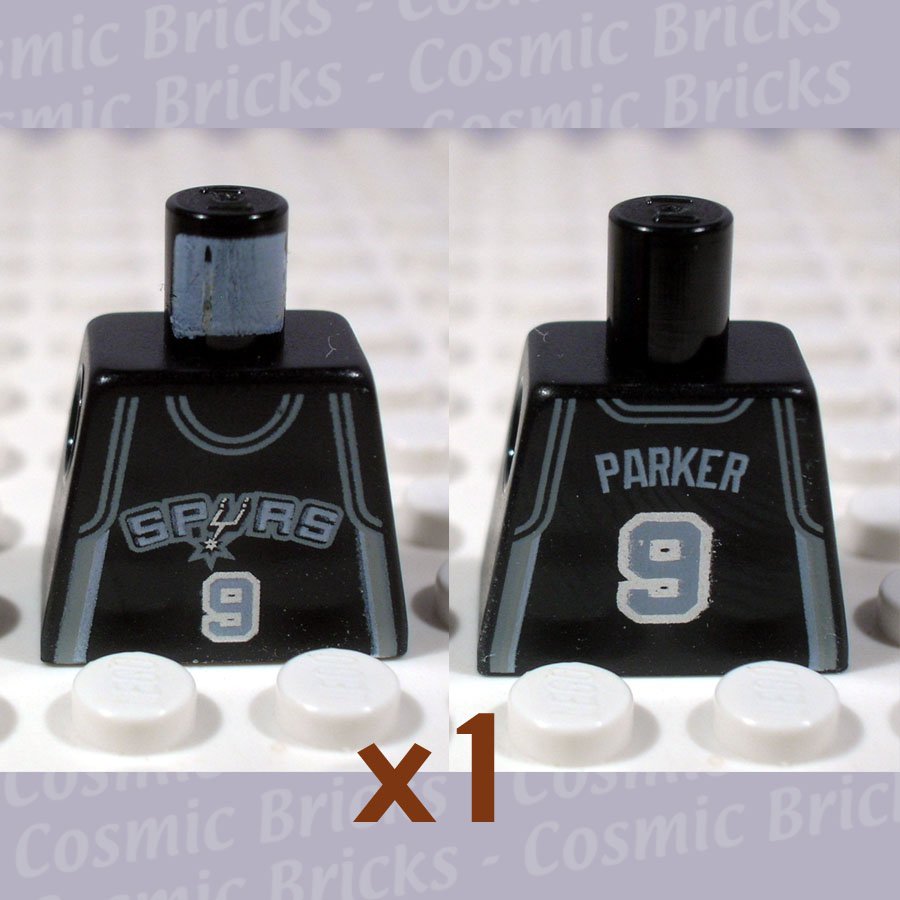 LEGO Black Torso NBA San Antonio Spurs #9 (single,N)
