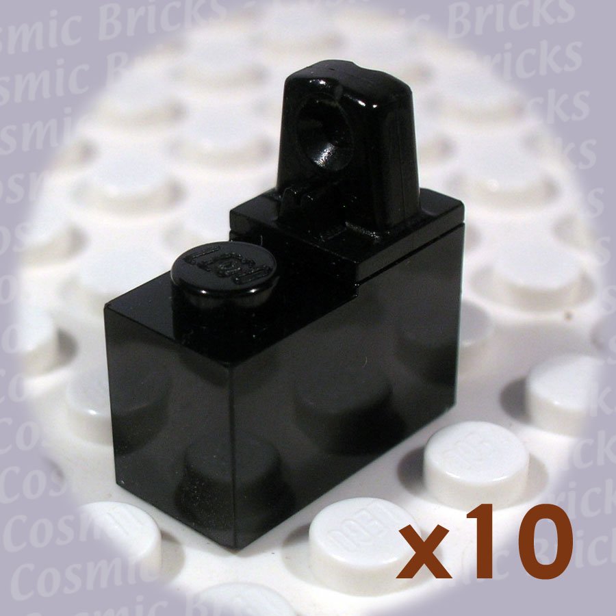 LEGO Black Hinge Brick 1x2 Locking 1 Finger Top 4141113 76385 (10 pack,N)