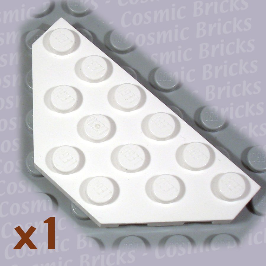 LEGO White Wedge Plate 3x6 Cut Corners 241901 2419 (single,U)