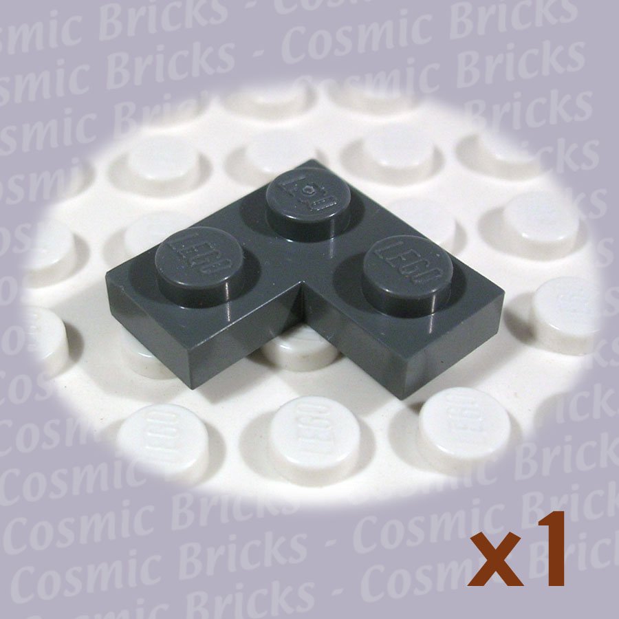 LEGO Dark Bluish Gray Plate 2x2 Corner 4210635 2420 (single,N)