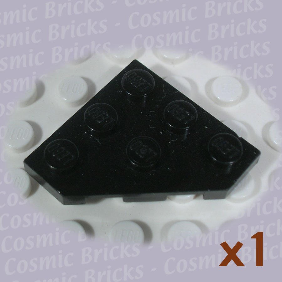 LEGO Black Wedge Plate 3x3 Cut Corner 245021 2450 (single,U)