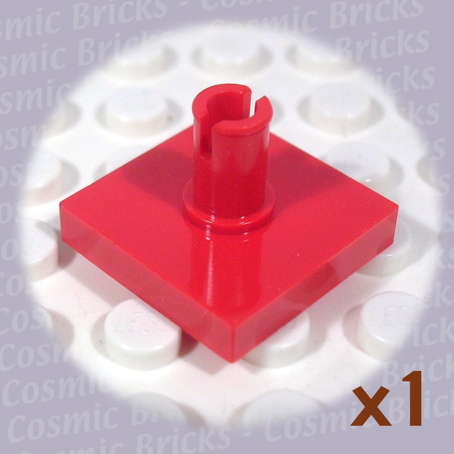 LEGO Bright Red Tile Modified 2x2 Pin 246021 2460 (single,N)