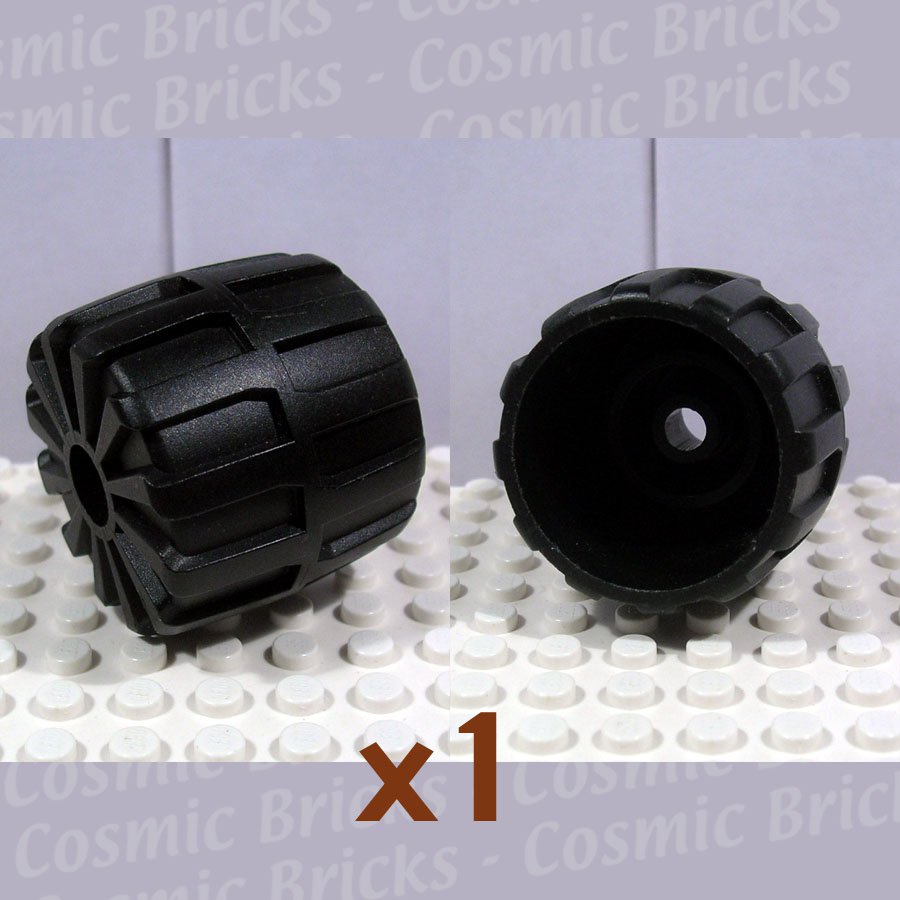 LEGO Black Wheel Hard Plastic Medium 2593 (single,U)
