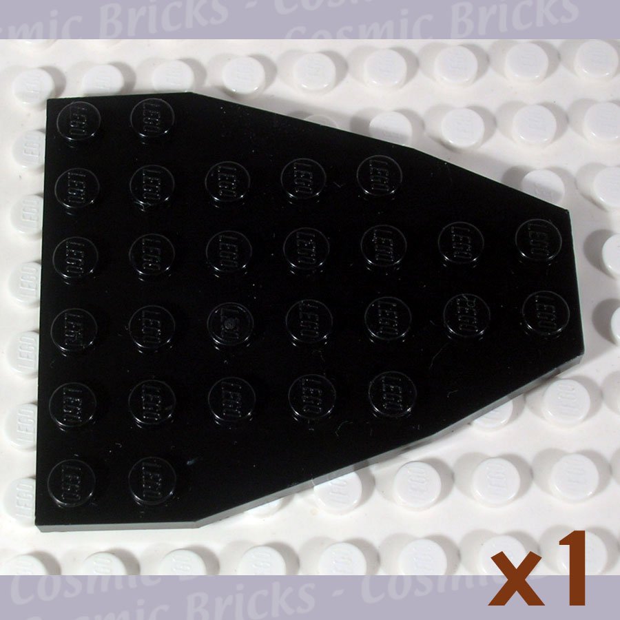 LEGO Black Boat Bow Plate 7x6 without Stud Notches 2625 (single,N)