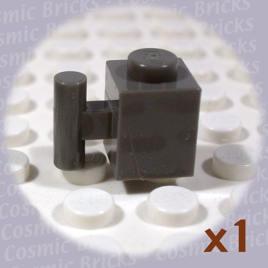 LEGO Dark Gray Brick Modified 1x1 Handle 4118873 2921 (single,N)