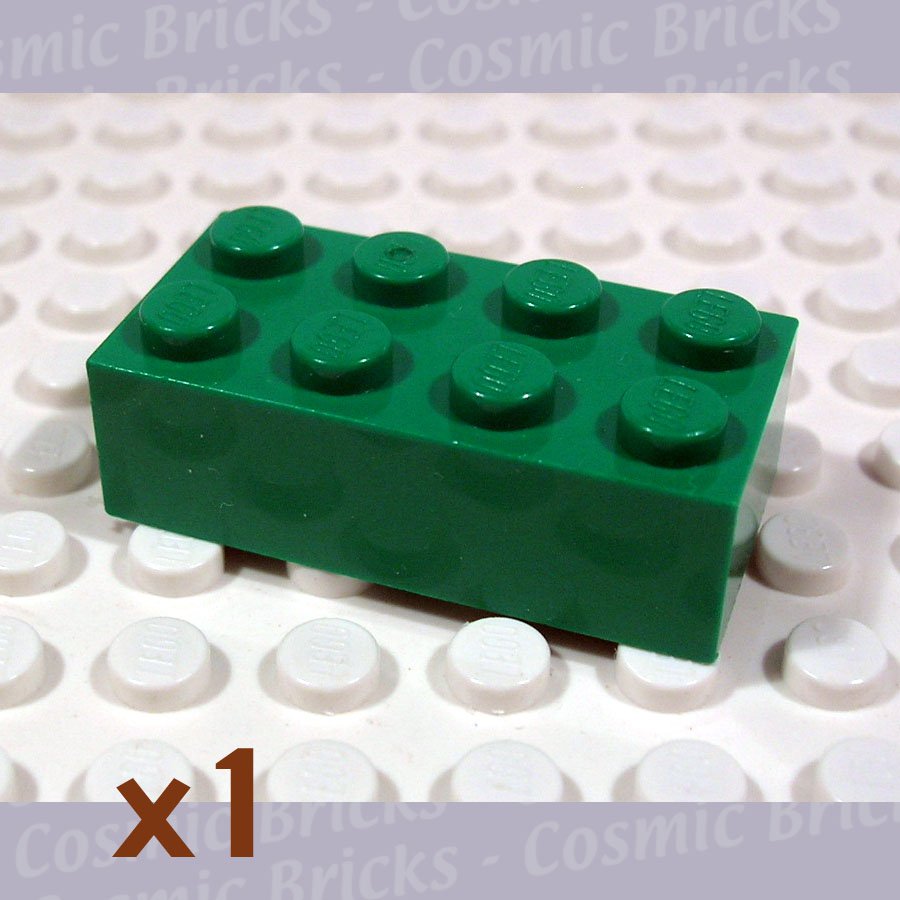 LEGO Dark Green Brick 2x4 4106356 3001 (single,U)