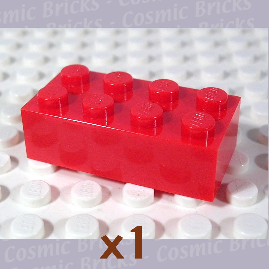 LEGO Bright Red Brick 2x4 300121 3001 (single,U)