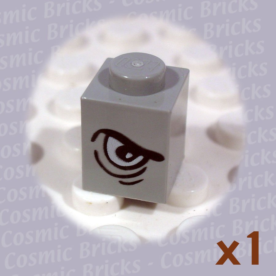 LEGO Light Gray Brick 1x1 Eye Grim Right (single,N)