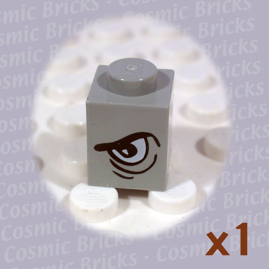 LEGO Light Gray Brick 1x1 Eye Grim Left (single,N)