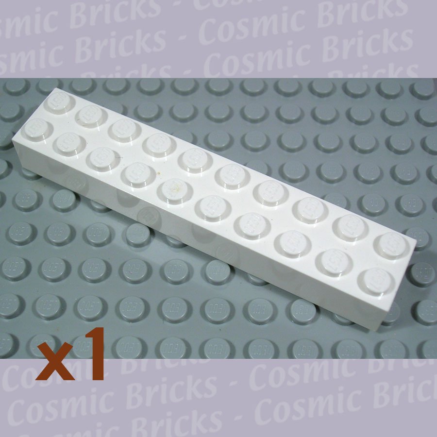 LEGO White Brick 2x10 300601 3006 (single,U)
