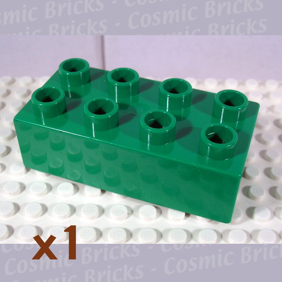 LEGO Dark Green Duplo Brick 2x4 301128 3011 (single,N)