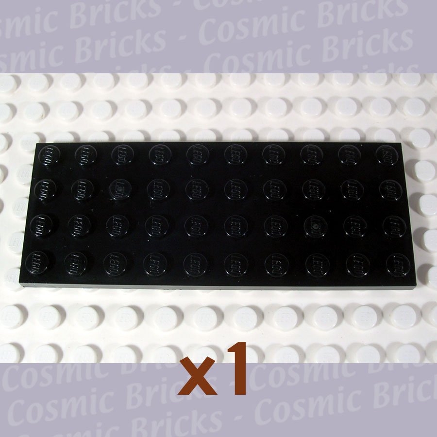 LEGO Black Plate 4x10 303026 3030 (single,N)
