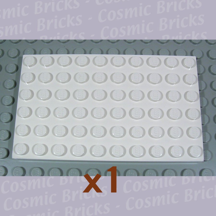 LEGO White Plate 6x10 303301 3033 (single,N)