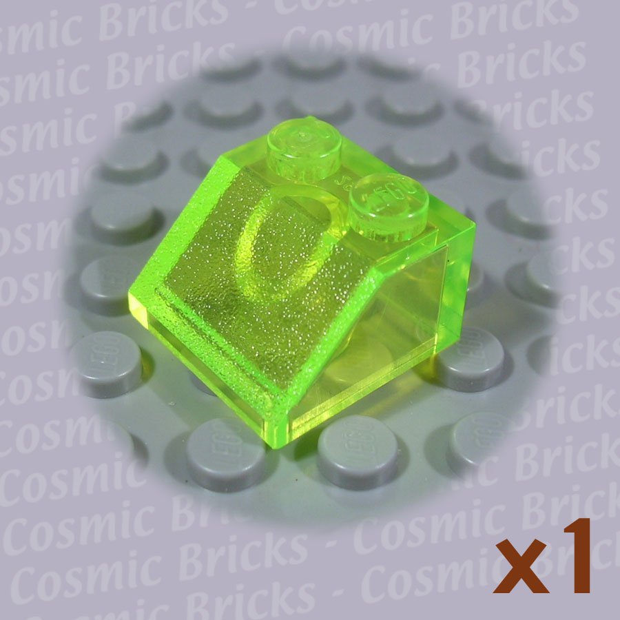 LEGO Trans-Fluorescent Green Slope 45 2x2 4140789 3039 (single,N)