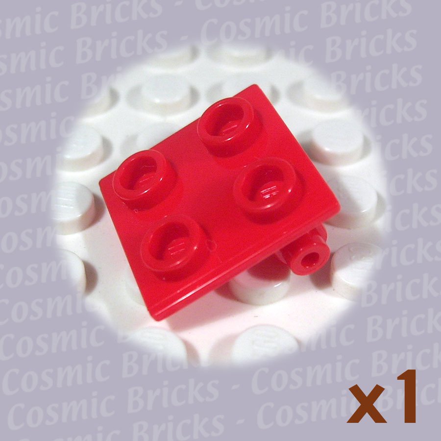 LEGO Red Hinge Brick 2x2 Top Plate Thin 4567872 6134 (single,N)
