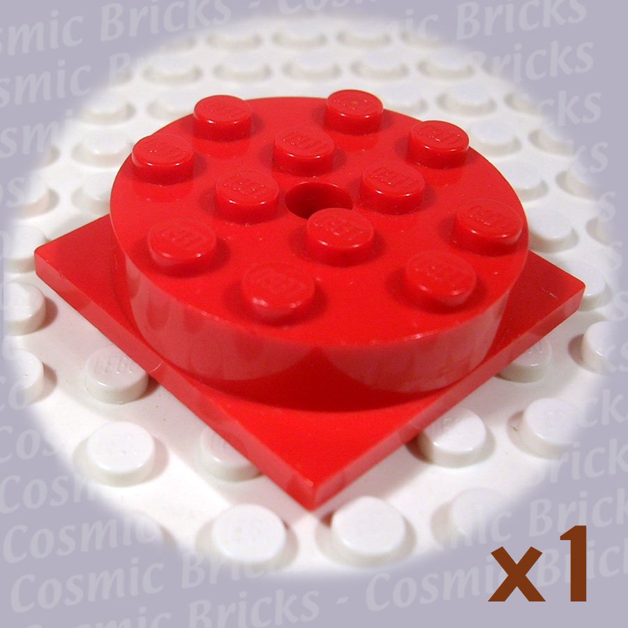 LEGO Red Turntable 4x4 Square Base with Top Complete 3403 (single,U)