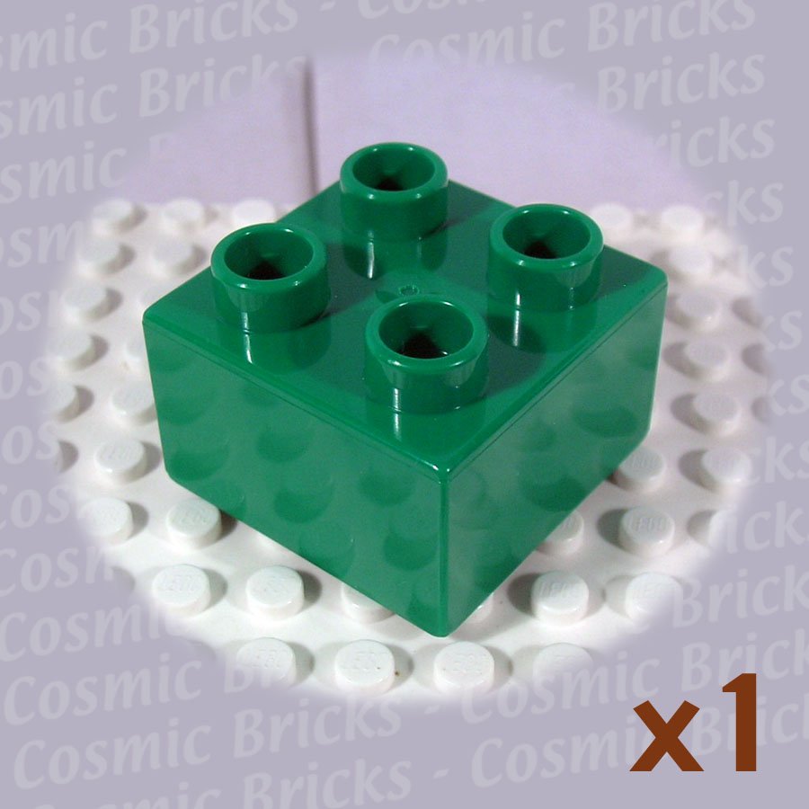 LEGO Dark Green Duplo Brick 2x2 343728 3437 (single,N)
