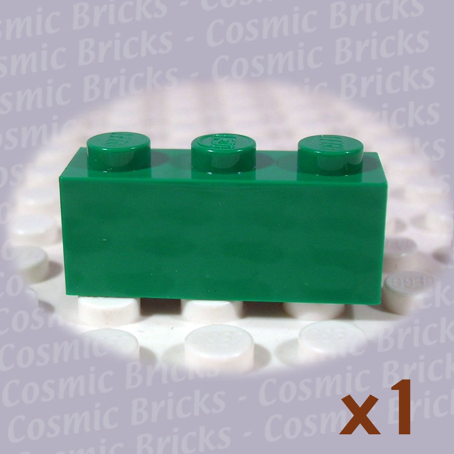 LEGO Dark Green Brick 1x3 4109679 3622 (single,U)